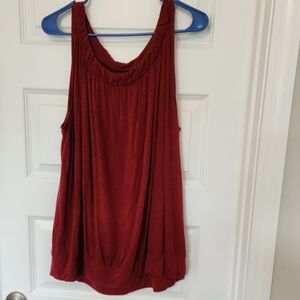 LOFT Burgundy Sleeveless Top